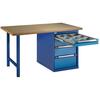 Standard workbench, W1500/2000xD700x840 mm, with 4 large drawers, type TM CLASSIC